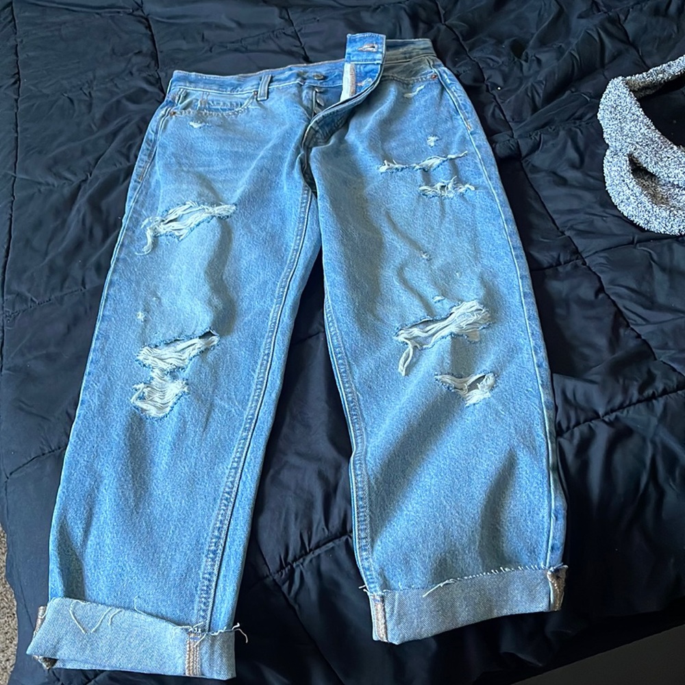 Old navy jeans sky-sky high straight. No stretch